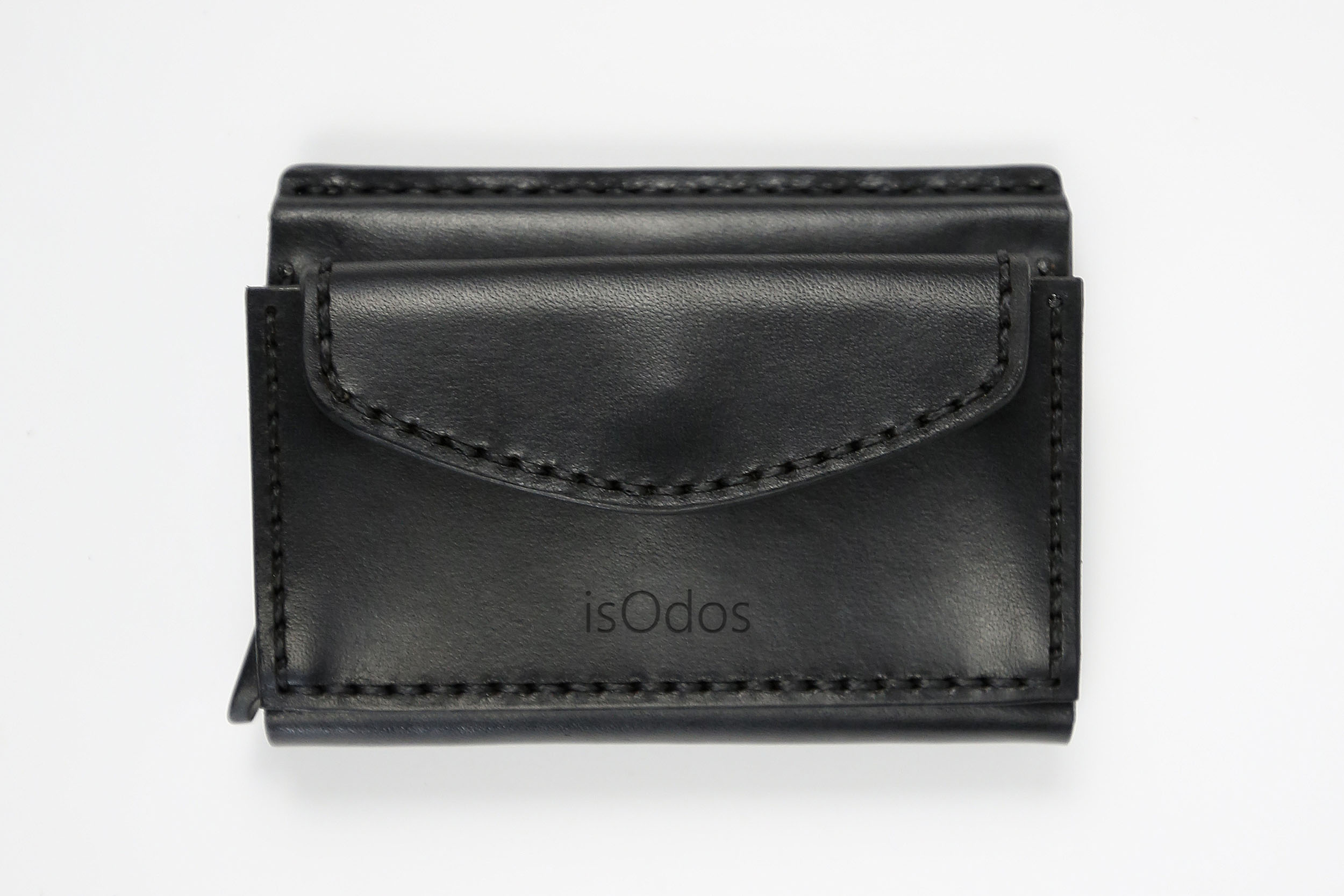 Minimalistinė odinė piniginė Smart - juoda